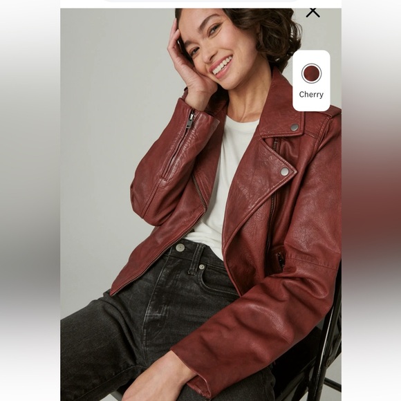 Deep Red Leather Jacket - Picture 11 of 13